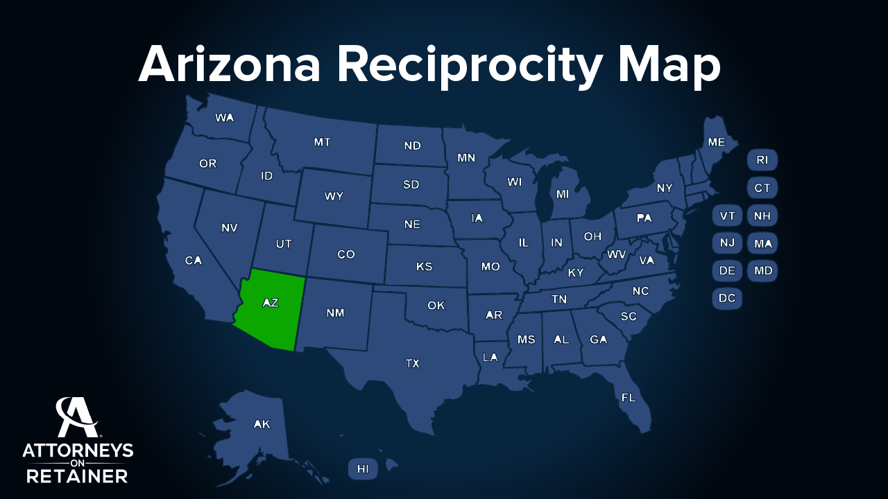 Arizona Reciprocity Map